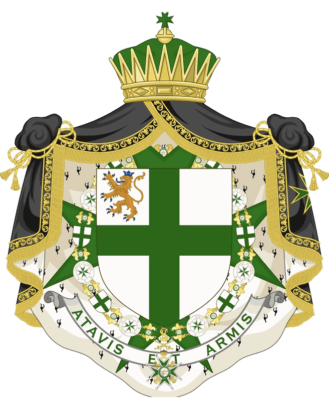 Wapen van de Militaire en Hospitaalorde van Sint Lazarus van Jeruzalem — Atavis et Armis